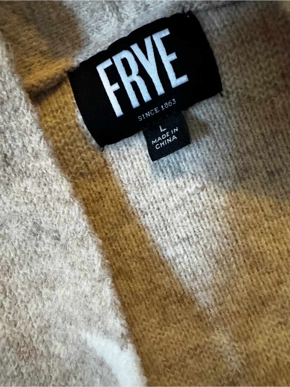 Frye Beige and Cream Aztec Open-Front Cardigan - Picture 3 of 7